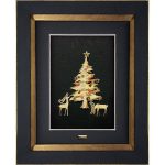 تابلو ورق طلا درخت کریسمس