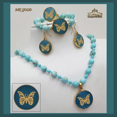 ست پروانه فیروزه ای