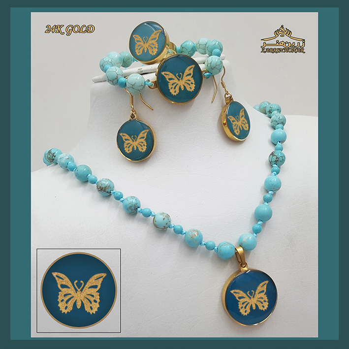 1 (5) ست پروانه فیروزه ای - تصویر 1