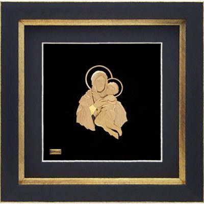 تابلو ورق طلا عیسی مسیح مریم مقدس