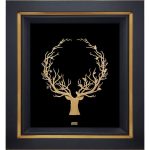 تابلو هنری طلا با گوزن شمالی