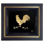 تابلو طلا خروس نماد شجاعت و پیروزی