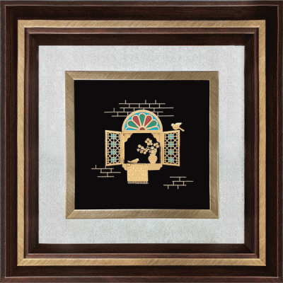 پنجره و گلدان